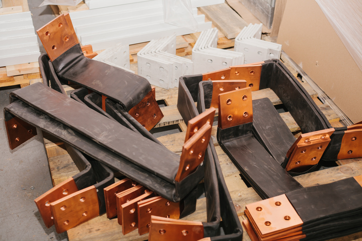 Array of Copper Busbars